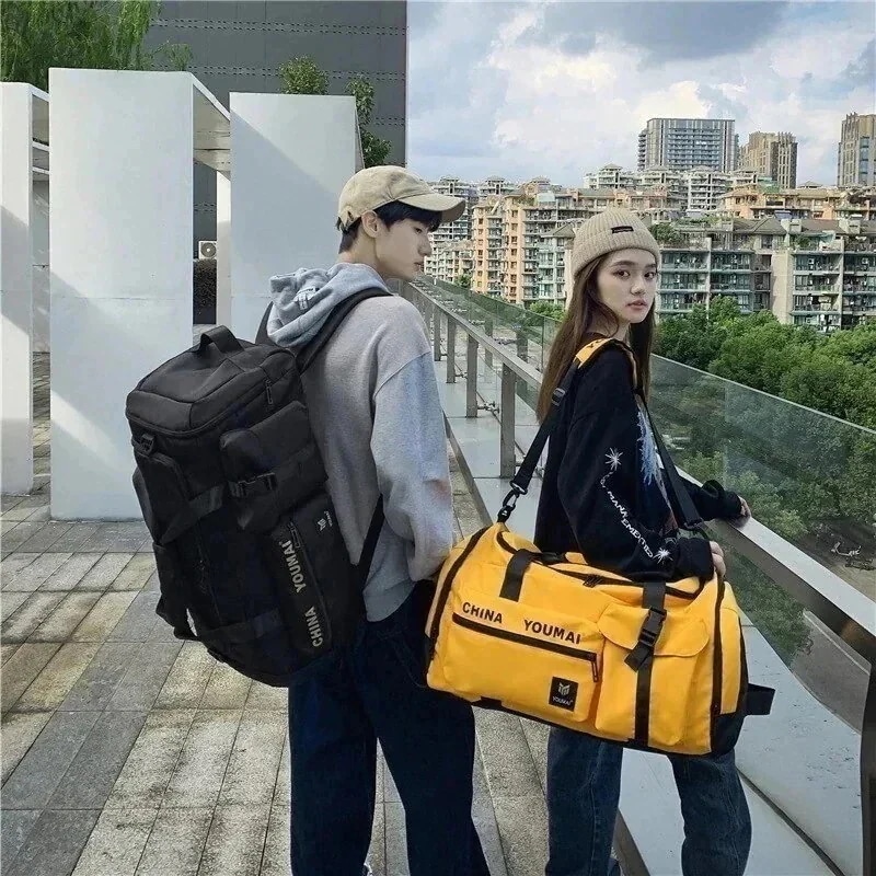メガ割48時間スピード出荷大容量 旅行バッグ バックパック 肩掛け 2WAY ショルダーバッグ 男女兼用　 　トートバッグ エクササイズ バッグ リュック ショルダーバッグ 50