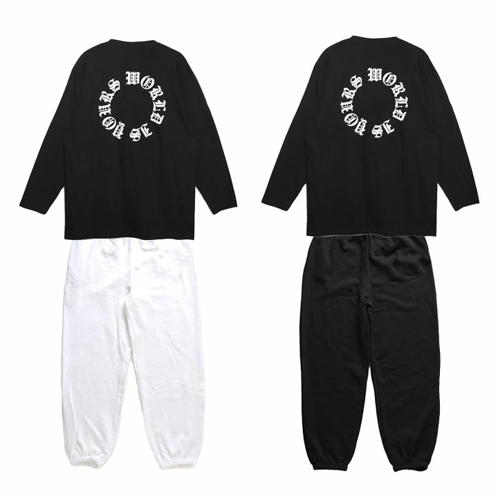 ACE FLAG 上下セット 長袖 ブランド メンズ 春秋冬用 全2色 大きいサイズ エースフラッグ セットアップ ロンT スウェットパンツ WORLD IS ACE