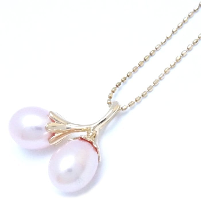 ネックレス 淡水パール 真珠 K18YG イエローゴールド/75703【中古】