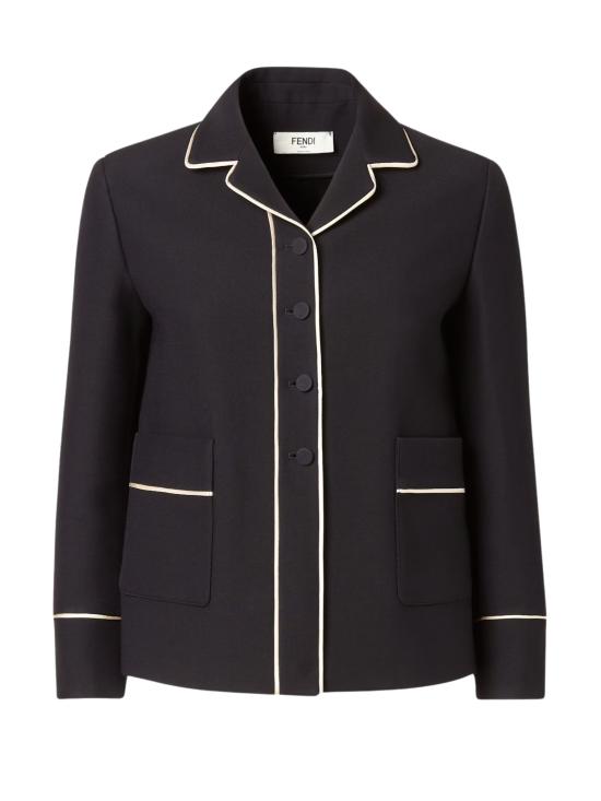 FENDI Women Suit Jackets FJ7665 AC4GF0GME Black