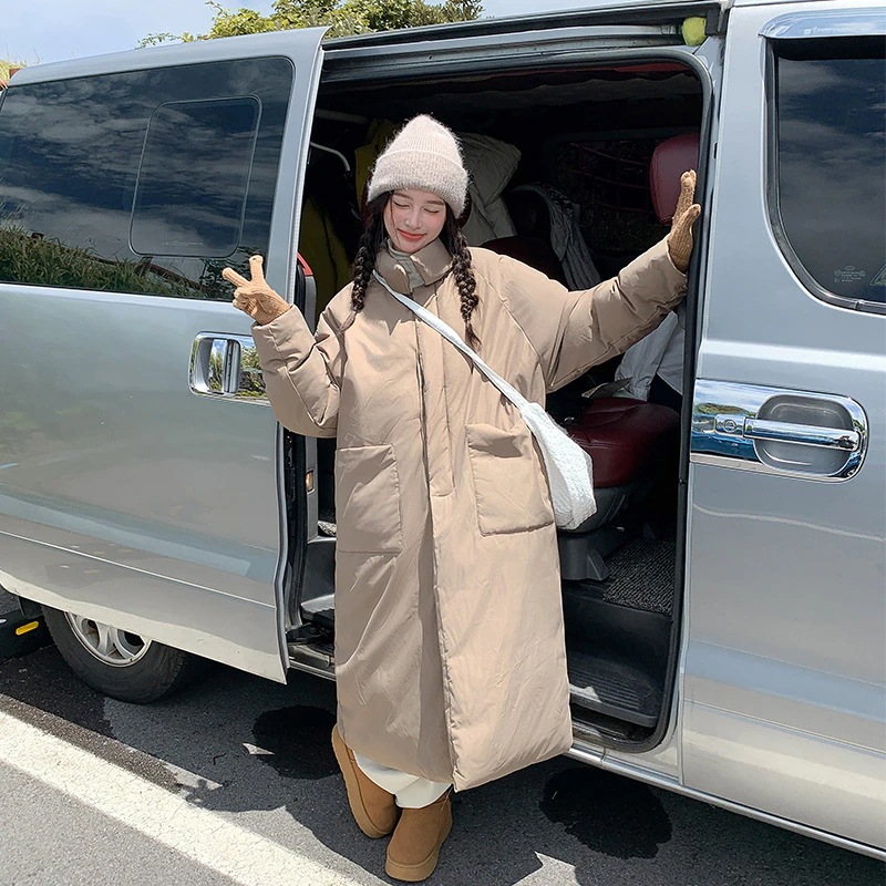 2024年新型綿服女性冬の中長タイプ韓国版高級感コートカジュアルファッションはゆるい綿服の潮を厚くした