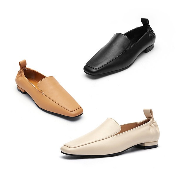 エルカント インテンス レディース スクエアート バンディング ローファー LCWD88I126