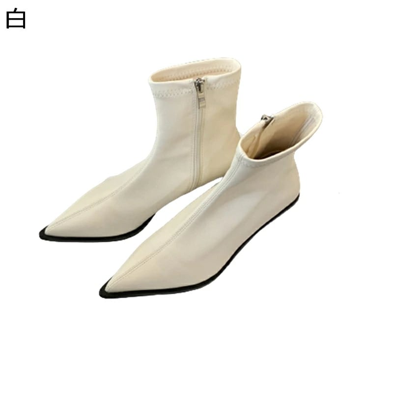 ショートブーツ レディース アンクル丈ブーツ 短靴 ジッパー 秋 冬 ピンヒール ポインテッドトゥ ハイヒール ファッション デイリー 防水性 美脚 無地 カジュアル 日常 お洒落 オシャレ 普段使い