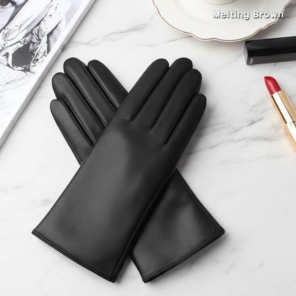女性高級手袋ラムスキンレザー手袋LG26