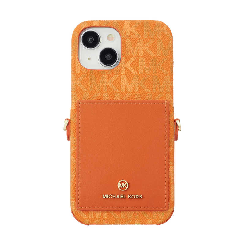 マイケルコース　Wrap Case Pocket with Strap iPhone 15 MICHAEL KORS Orange　MKWSORGPWIP2361