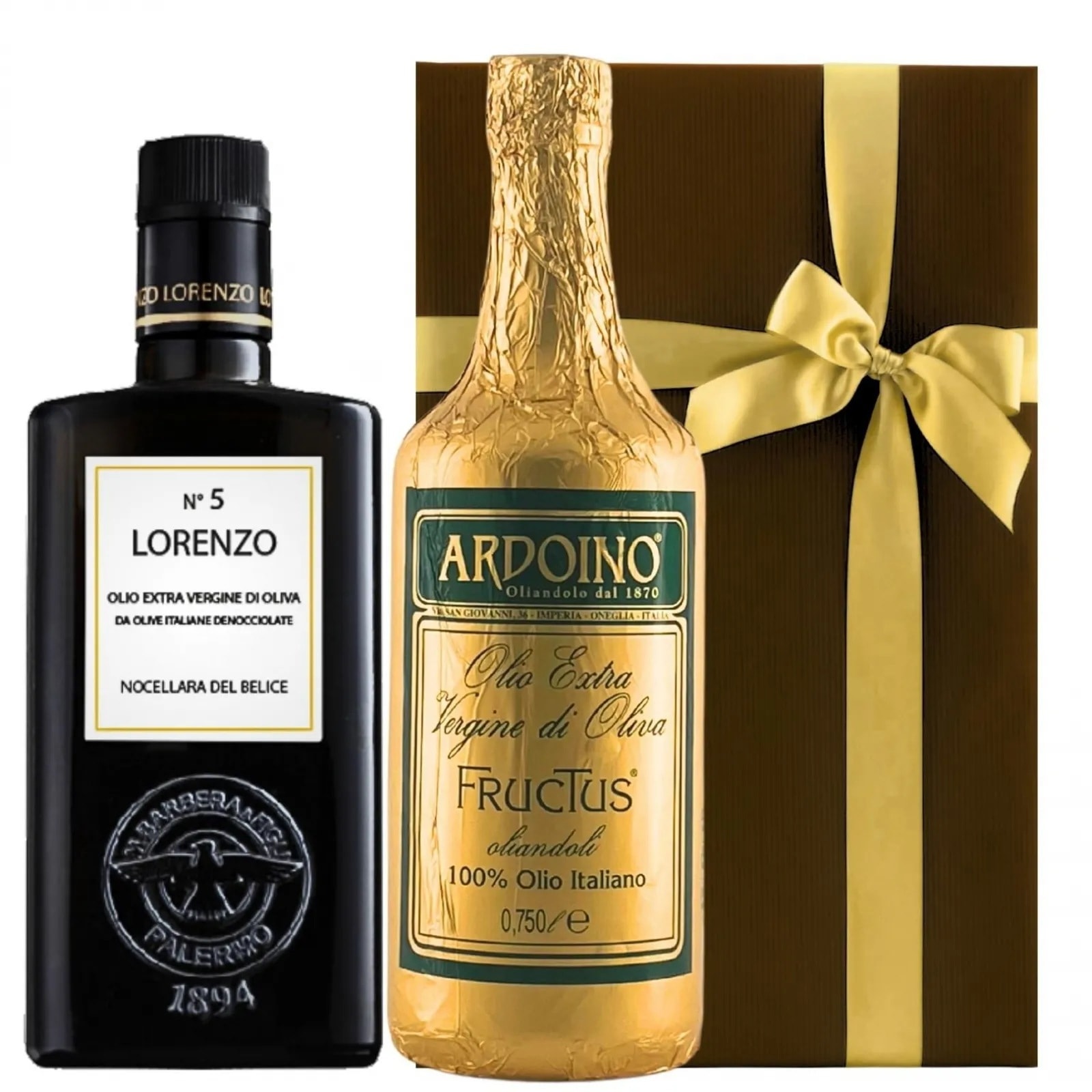 [ギフト] 高級オリーブオイルセット アルドイーノ 750ml ＆ バルベーラ ロレンツォNo.5 500ml セット ギフト箱入り [ラッピング付] EVオリーブオイル