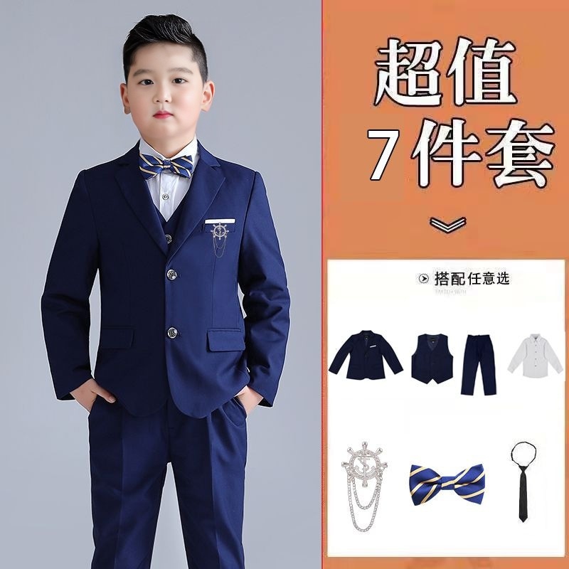発表会 七五三子供服 タキシード スーツ 結婚 結婚式 学園祭 卒業入学 子供服 フォーマル ぽっちゃり子供ドレス男の子スーツプラスサイズゆったりとした純粋な秋冬スーツぽっちゃり子供