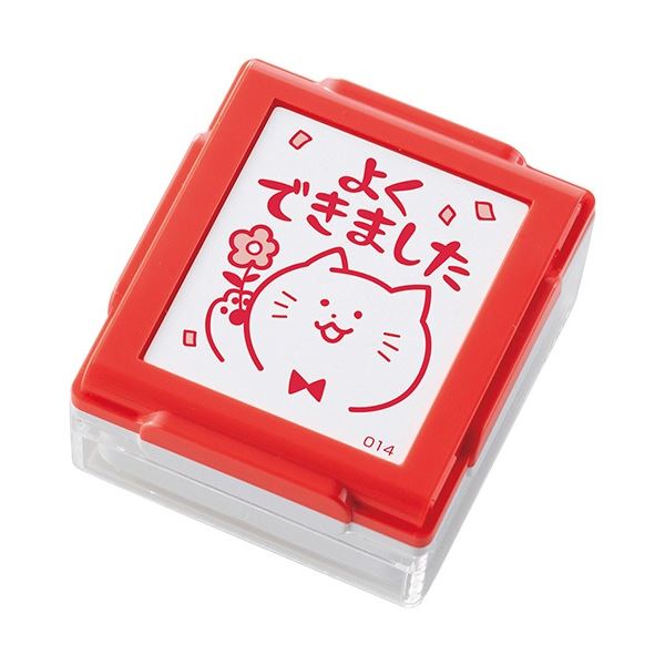 (まとめ) シヤチハタ いいね スタンプくん レッド よくできました PEW-A2-R-14 1個 (×20セット)