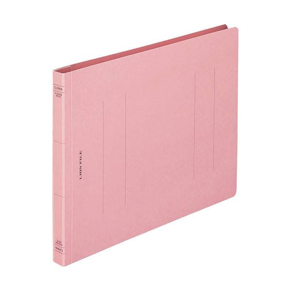（まとめ）ライオン事務器 フラットファイル（環境）樹脂押え具 B5ヨコ 150枚収容 背幅18mm ピンク A-526KB5E 1冊(×50セット)