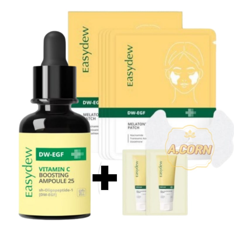[オリーブヤング企画]DW-EGF ビタミンC ブースティング アンプル 13g + シミクリーム2枚+メラトーニング パッチ 5g*4枚 ハイドロゲル·シミパッチ/ビタミンC EGF