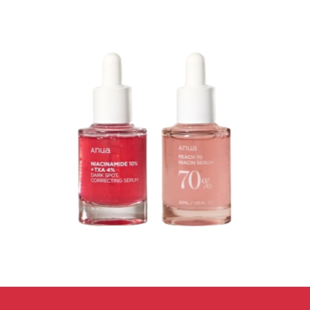 美-白ブースターセット（桃70 ナイアシン セラム30ml + ダークスポット コレクティング セラム30ml）