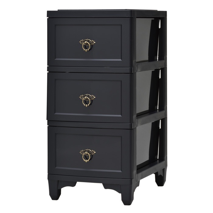 カドリー 3段 CDL-03BK ブラック チェスト