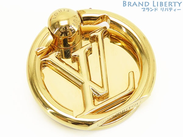 レア美品ルイヴィトンフォンリングルイーズLVロゴスマホリングiPhoneスマートフォン携帯アクセサリーゴールドM64290