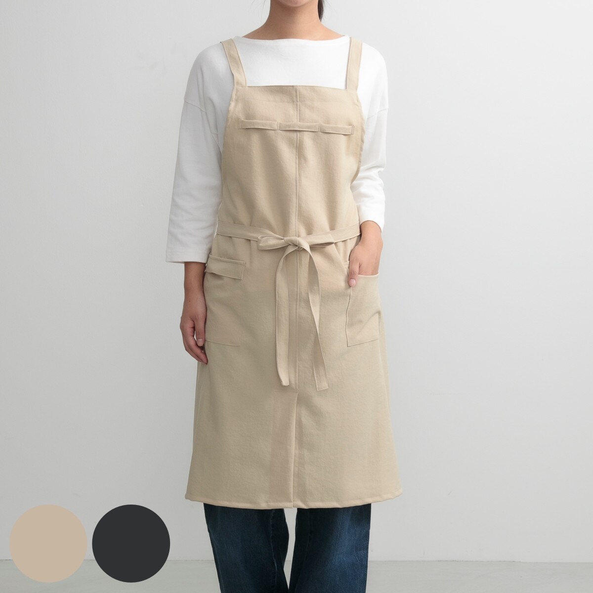 エプロン 静電気防止ラップエプロン COCOWALK ポケット付き ループ付き ココウォーク ラップエプロン 静電気防止 キッチンエプロン バッククロスエプロン 大人用 レディース メンズ