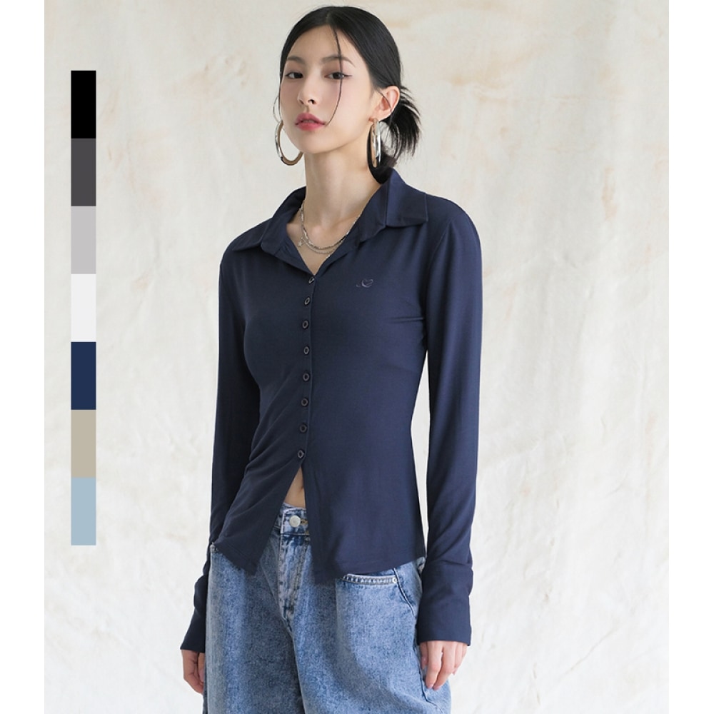 アヴァンドレススパイカラーロングスリーブ-7COL