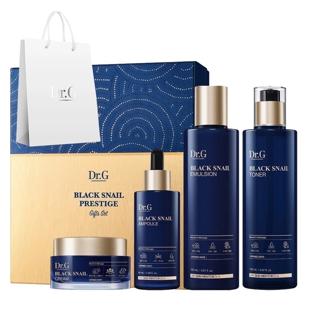 【正規品】 ブラック スネイル プレステージ トナー 150ml + エマルジョン 150ml + アンプル 50ml + クリーム 50ml 4点 セット / 母の日 韓国コスメ 母の日のプレゼント