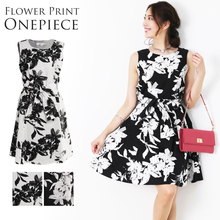 パーティードレス花柄ワンピース