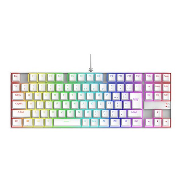 KUMARA ゲーミングキーボード 日本語テンキーレス銀軸92KEY K552W-RGB-JPTI