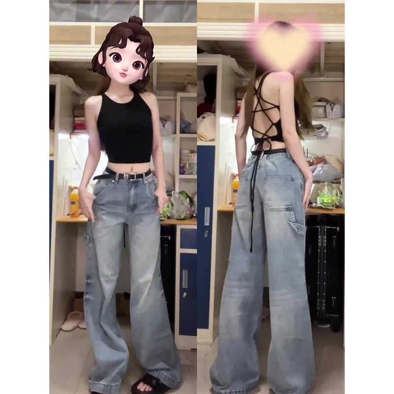 ホットガールブラックバックレスブトップ小さなキャミソール女性の夏セクシーな純粋な欲望美しいバックノースリーブショートアウタートップ