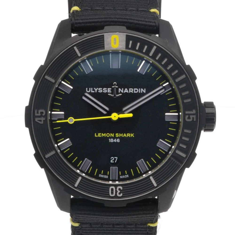 ユリスナルダン レモンシャーク 腕時計 ステンレススチール 8163-175/92 自動巻き 1年保証 Ulysse Nardin 中古 美品