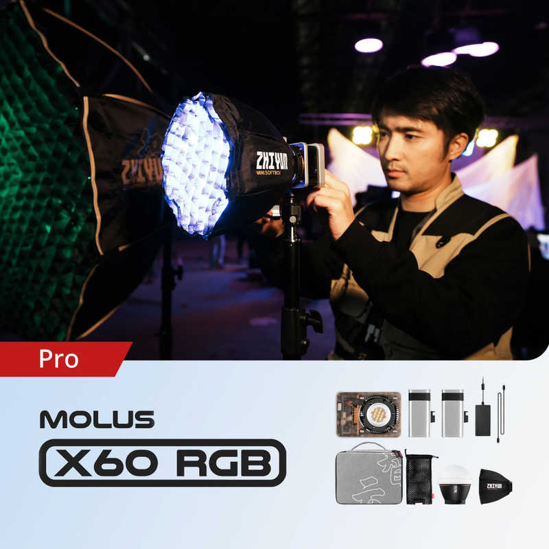 ZHIYUN　LEDライト MOLUS X60 RGB PRO COB Light　X60RGBPROCOB