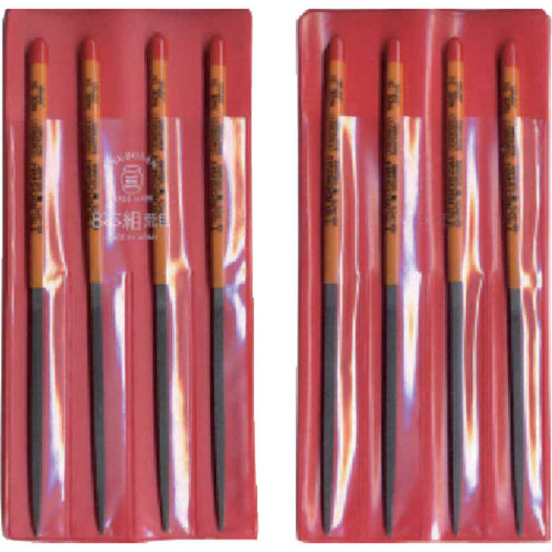 ツボサン　組ヤスリ 8本組 角 荒目　KA00801