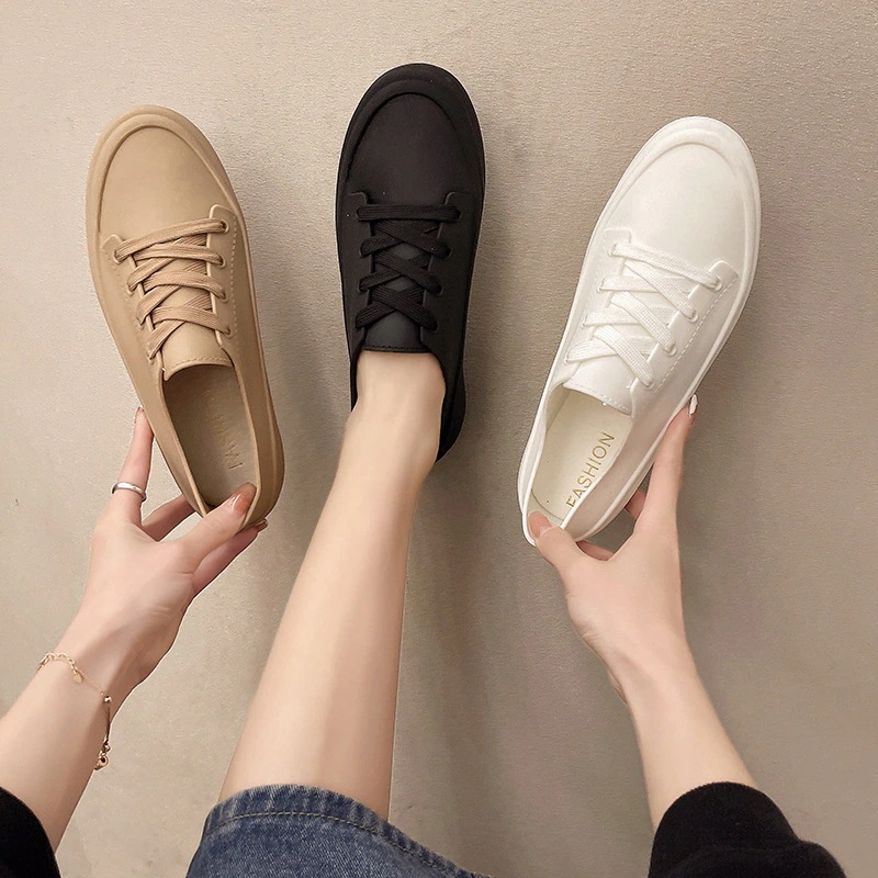 ファッション 可愛い レースアップ レインブーツ 梅雨対策 カジュアル レインブーツ