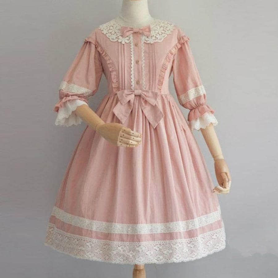 レディースワンピースロリータレースふわふわカジュアル可愛いフェミニンきれいめ上品エレガントおしゃれお出かけお呼ばれピンクブルーブラックネイビーSMLXL2XL3XL4XL5XL大きいサイズ