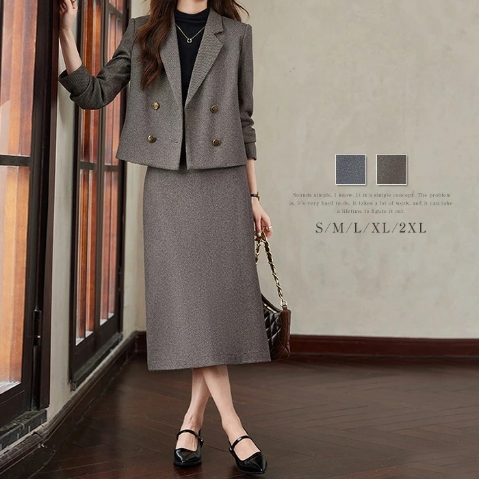 大流行のスーツ レディース スーツセット スカート ロング丈スカート ビジネススーツ スカートスーツ 上下セット フォーマル 上品 入学式 洗える ジャケット スカート 2点セット スカートドレス オ
