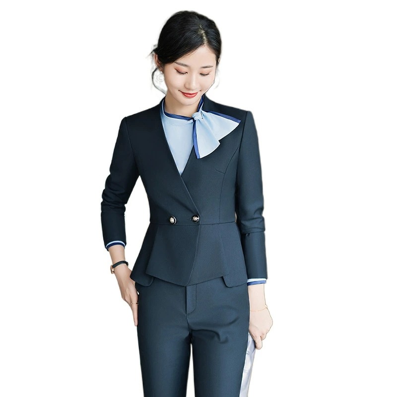 スーツセット 女の高級ビジネスウェア 春秋 オフィスファッション ジュエリーショップ用 仕事用