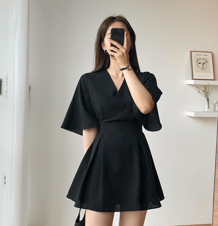 ワンピース デート モテアイテム シャツワンピ フレア キュロット コットン 無地 可愛い きれいめ 上品 おしゃれ かっこいい 可愛い ラブリー キュート ガーリー クール モード系