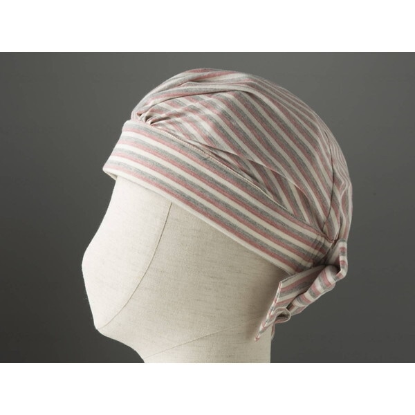 特殊衣料 abonetホーム ターバンN ストライプピンク 59～61 メーカー直送