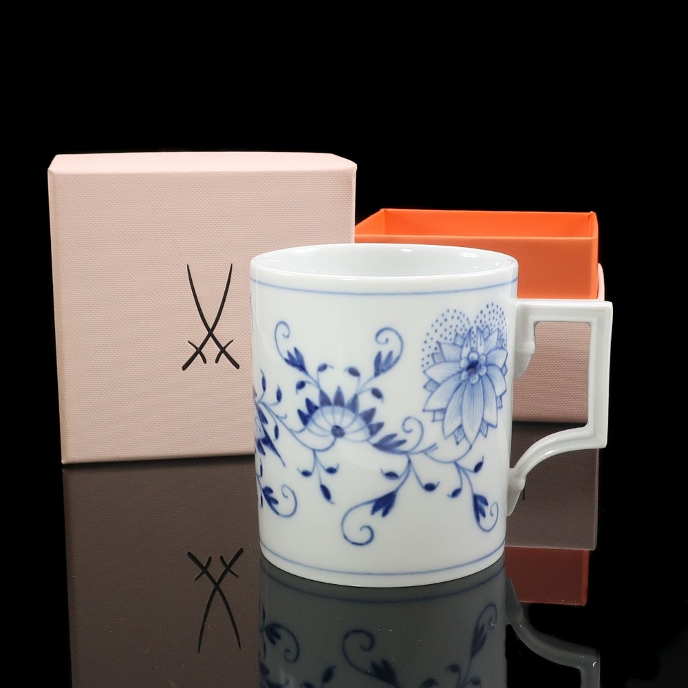 ブルーオニオン マグカップ 1客 食器 ポーセリン _ 中古品 A-ランク