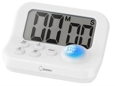 他サイト： dretec(ドリテック) 勉強タイマー ラーニングタイマーS 心理学に基づいた青色LEDで集中力アップ 大画面 受験 資格 料理 キッチン ストップウォッチ 勉強グッズ 学習用 無音 プレゼント 子の商品画像