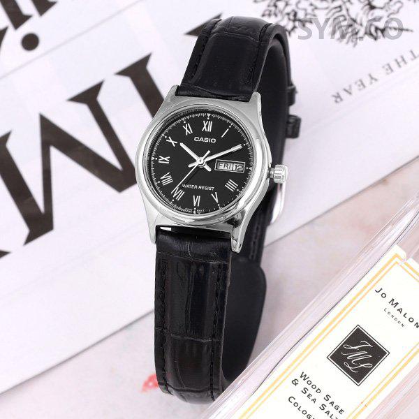 LTP-V006L-1B クラシック ローマ デイリー アナログ オートカレンダー レディース レザーウォッチ d