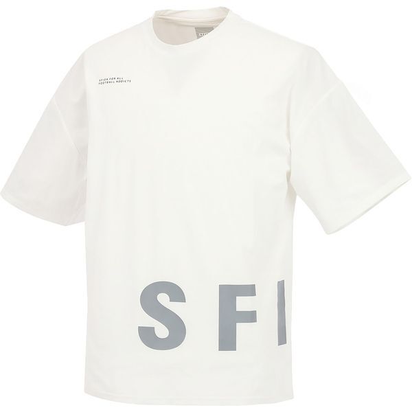 スフィーダ フットサルウエア SA-25106 WHT SOFT DRY BIG ロゴ Tシャツ L White