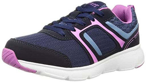 [ダンロップリファインド] レディース 軽量 ウォーキングシューズ 4E 幅広 クッション 衝撃吸収 ファスナー 履きやすい スニーカー DC1501 ネイビー 24.5 CM