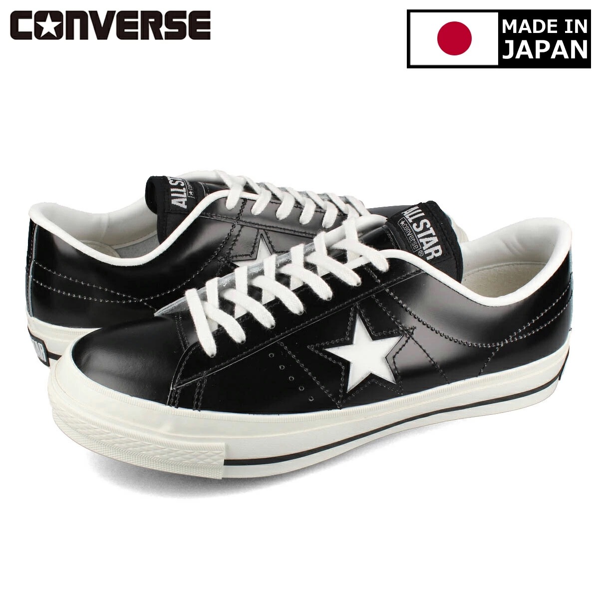 CONVERSE ONE STAR J BLACK/WHITE 【MADE IN JAPAN】【日本製】