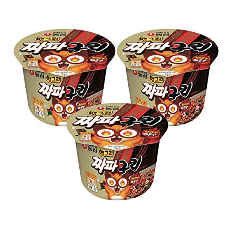 農心 Nongshim 完成品 チャパグリ カップ麺 韓国食品 韓国ラーメ 人気の新作 108g3個セット