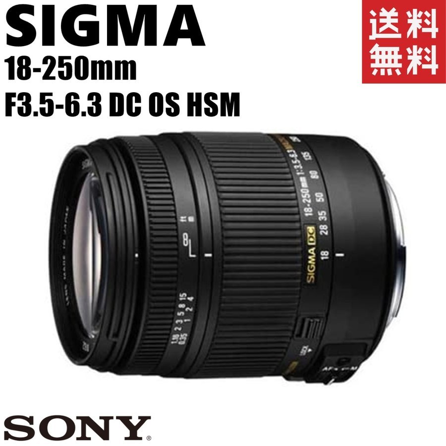 公式の 18-250mm F3.5-6.3 中古 ズーム 高倍率 ソニーAマウント HSM OS