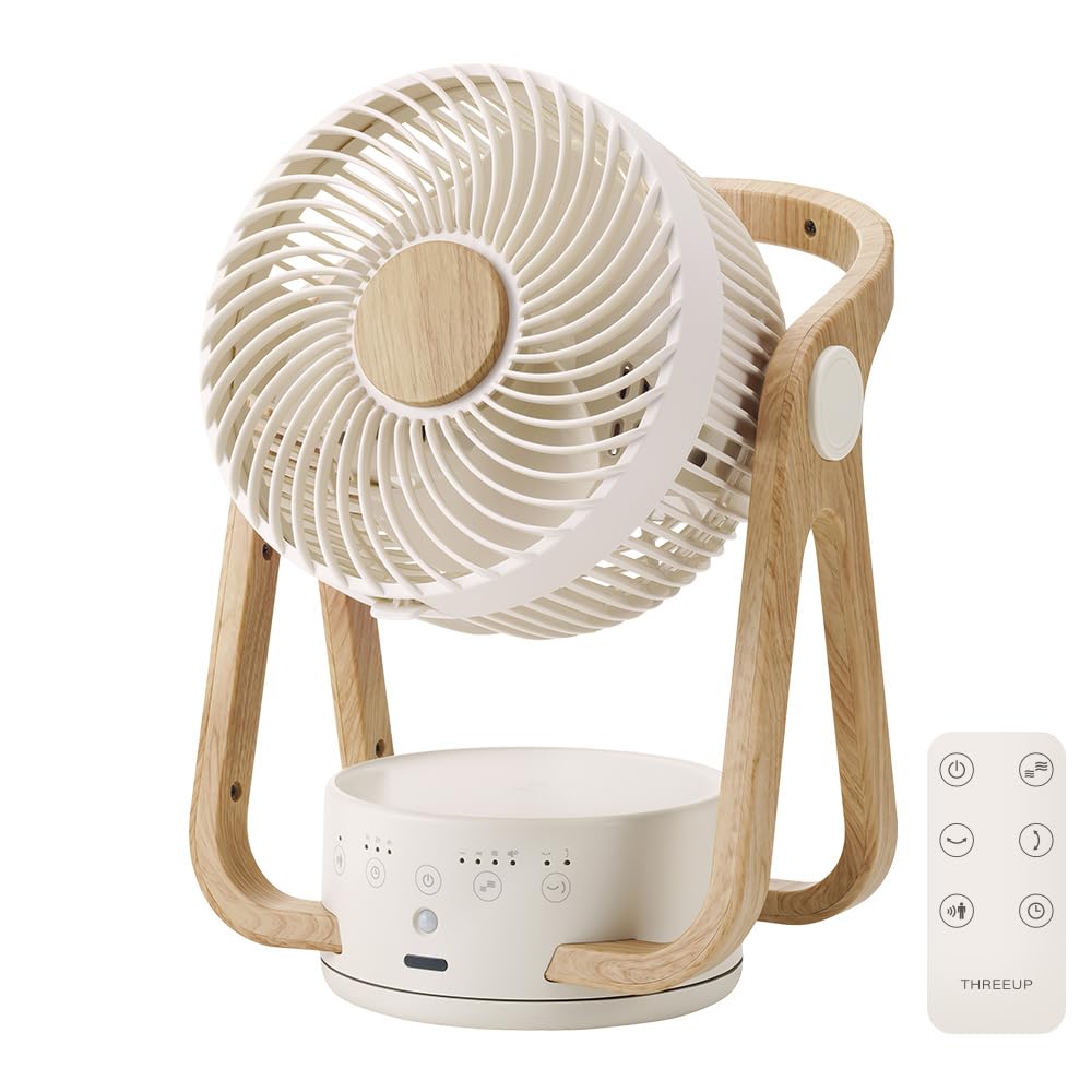 【Amazon.co.jp限定】スリーアップ 22畳 WOOD STYLE 節電センサー付 アロマ対応 AC サーキュレーター アイボリー CF-AZ0615IV