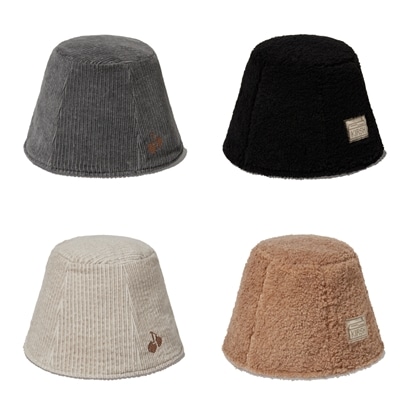 CHERRY REVERSIBLE FUR BUCKET HAT