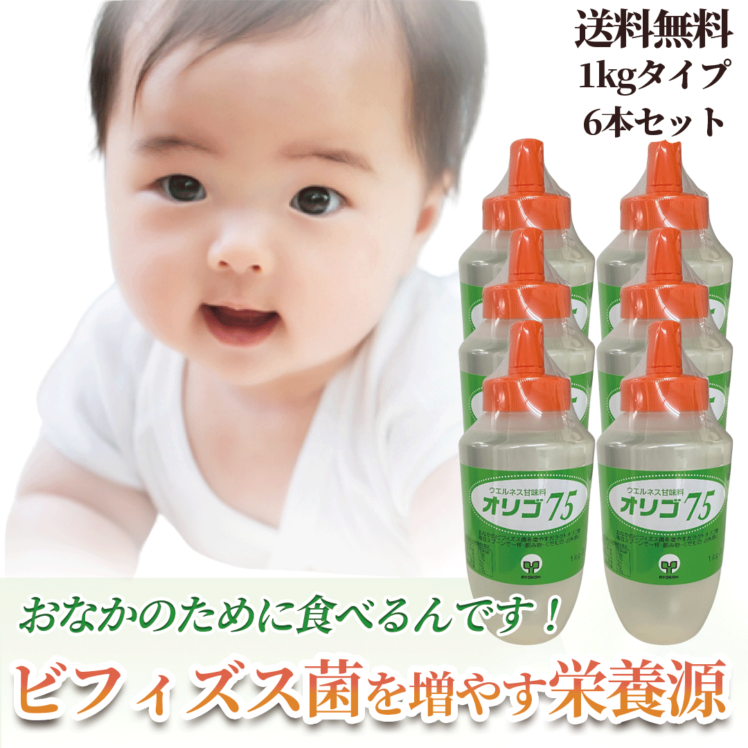 ６本セット　毎日スッキリ「ガラクトオリゴ糖　オリゴ75　１ｋｇ×６本」