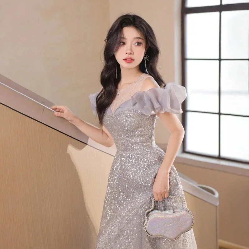 パーティードレス 新しい光豪華なパーティードレスのドレスの女性結婚式ワンピース ウェディングドレス 花嫁ロングドレス 成人式 演奏会 発表会 卒業式 ドレスワンピース ロングドレス