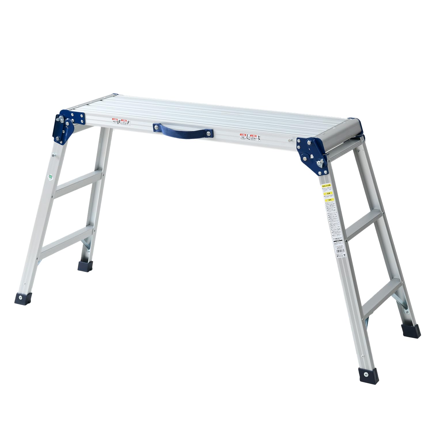 踏み台 脚立 洗車台 (高さ74cm/天板幅100cm×奥行30cm) ワンタッチロック機能 天板幅広タイプ 折り畳み 洗車 アルミ 足場台 軽量 3段 KA-E100