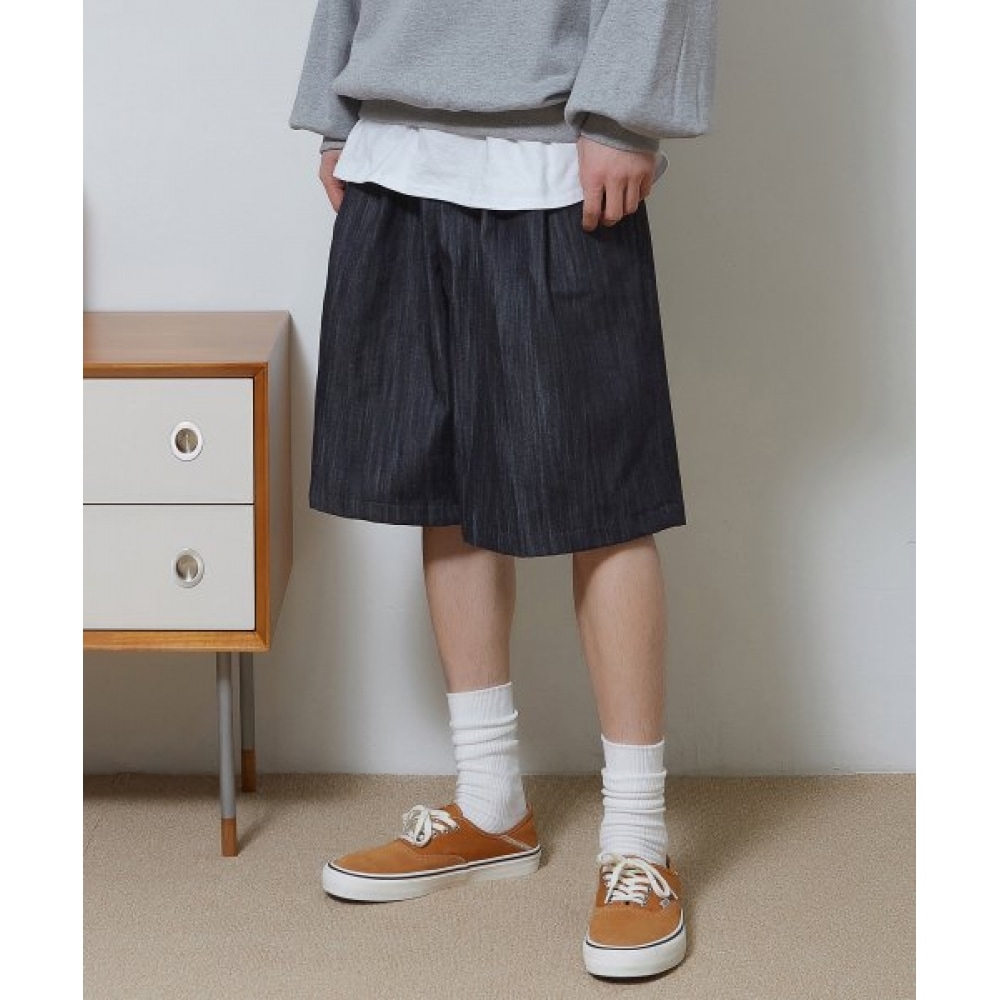 URBANSTOFF (アーバンファブリック) 丈夫なバミューダパンツ (インディゴ)