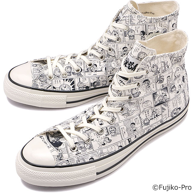 スニーカー オールスター エイジド CP HI ／ ドラえもん [31314980] メンズ・レディース コラボ 靴 ハイカット コミック柄 洗い加工キャンバス オフホワイト 正規取扱店