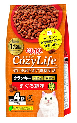 チャオ (CIAO) Cozy Life (コージーライフ) クランキー まぐろ節味 190g×4袋