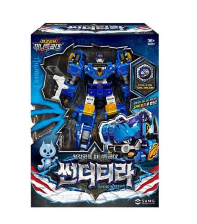 ミニ特攻隊/最強恐竜/ダイノイド ウォリアー/サンダーティラ/三段変身/ロボット