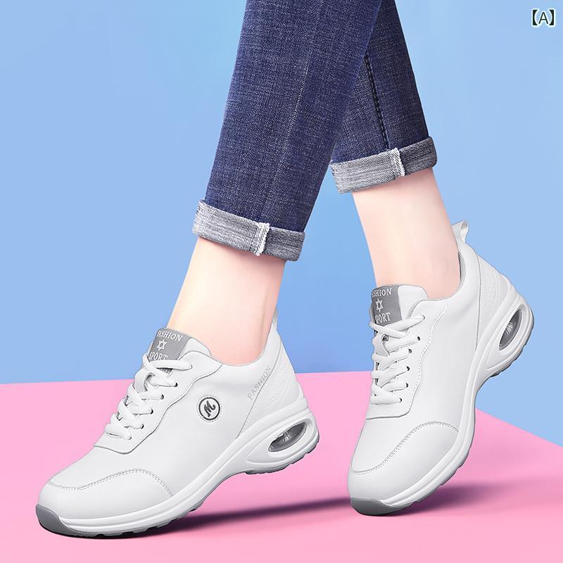 スリッパ　シューズ　カジュアル 革 ソフト ソール 滑り止め スポーツ シューズ 厚底 ホワイト カジュアル レディースシューズ秋 フィットネス ランニング 旅行